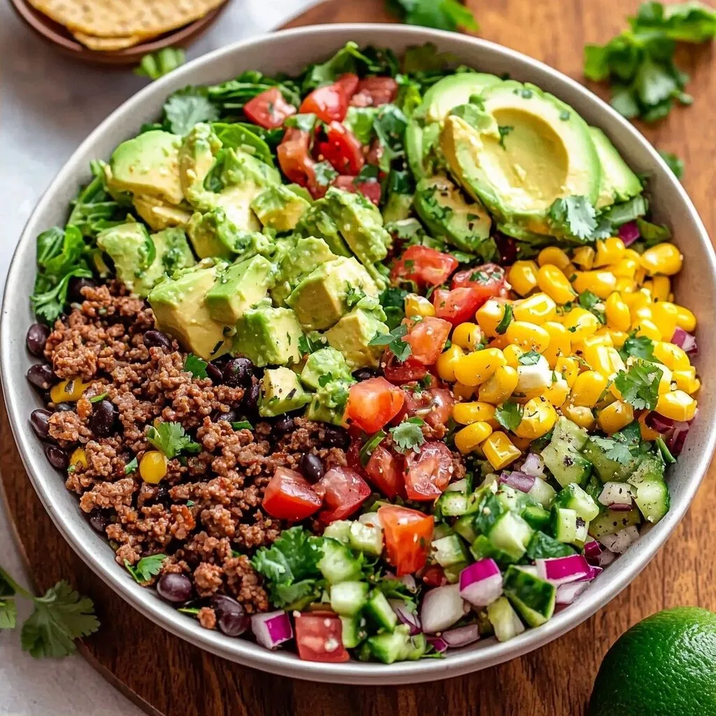 30-Minute Ground Beef Taco Salad Bowls
