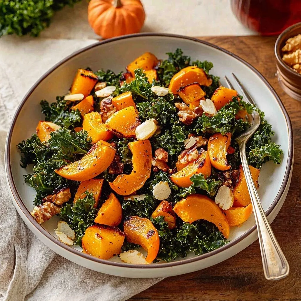 Maple-Roasted Squash & Kale Salad