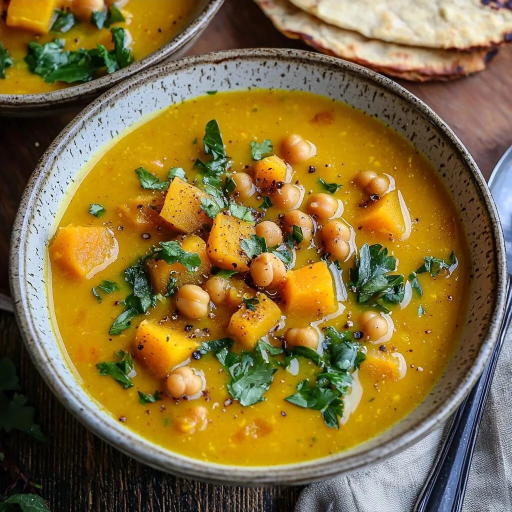 Curried Chickpea Butternut Soup