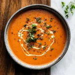 Quick Creamy Roasted Red Pepper Soup (25 Minutes)