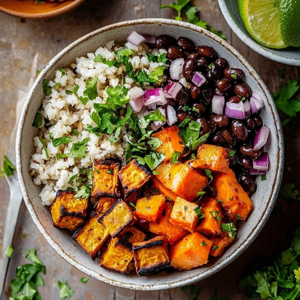 Roasted Sweet Potato Black Bean Bowls