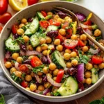 Mediterranean Chickpea Salad with Easy Lemon Vinaigrette