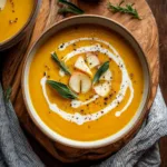 Roasted Butternut Squash Soup with Apples