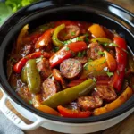 Slow Cooker Peppers and Sausage
