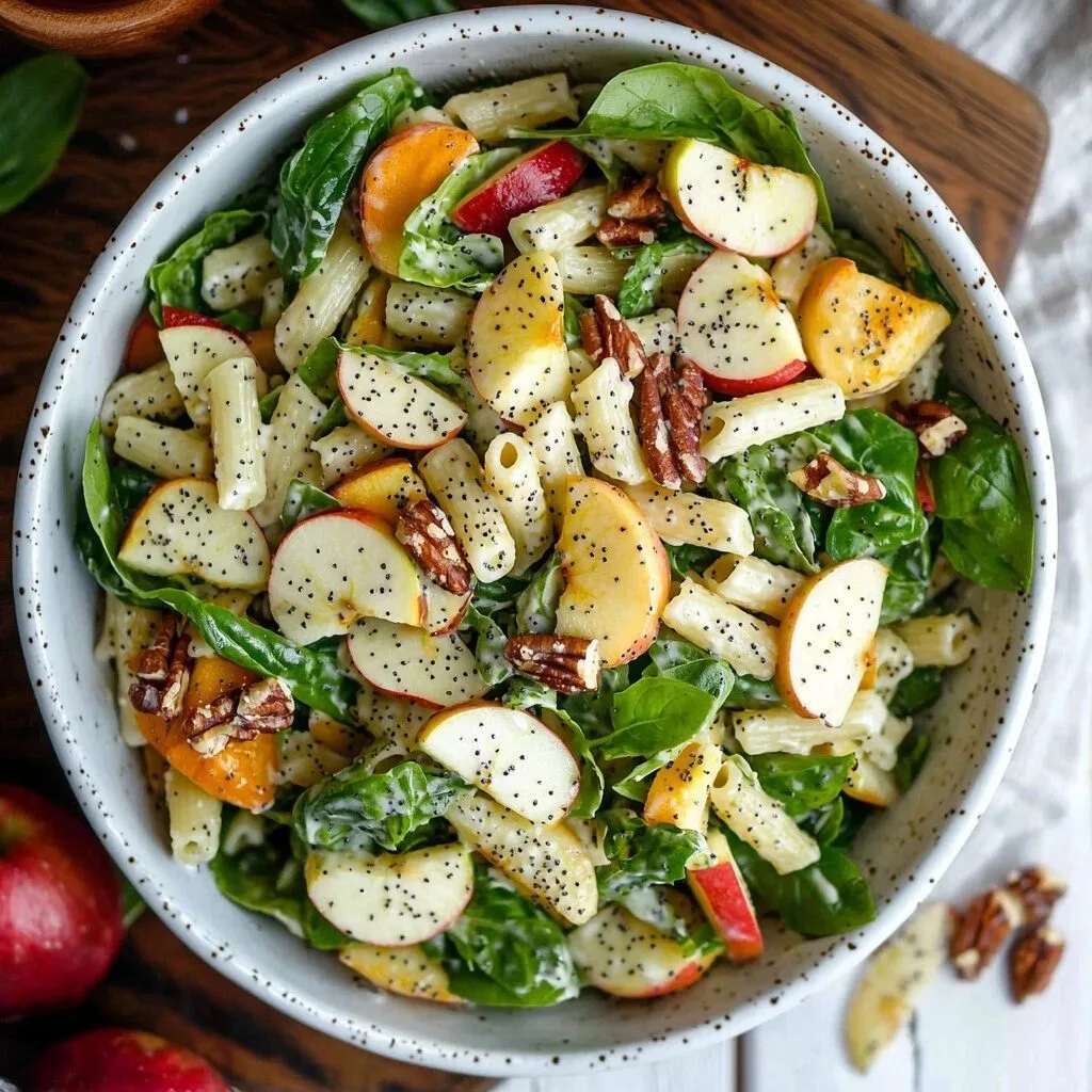 Autumn Apple Pasta Salad Recipe with Poppyseed Dressing