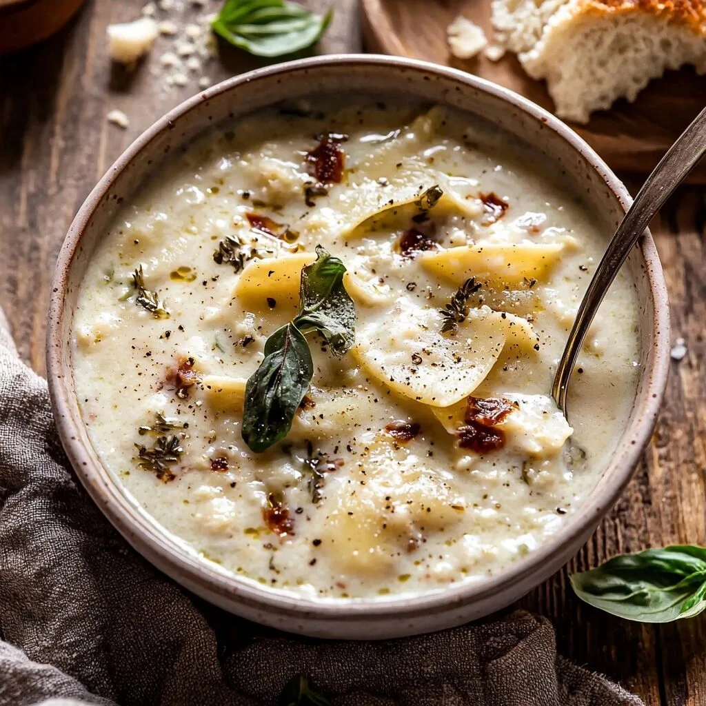 Creamy White Lasagna Soup