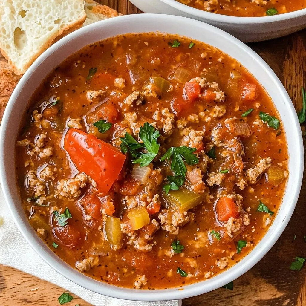 Crockpot Stuffed Pepper Soup