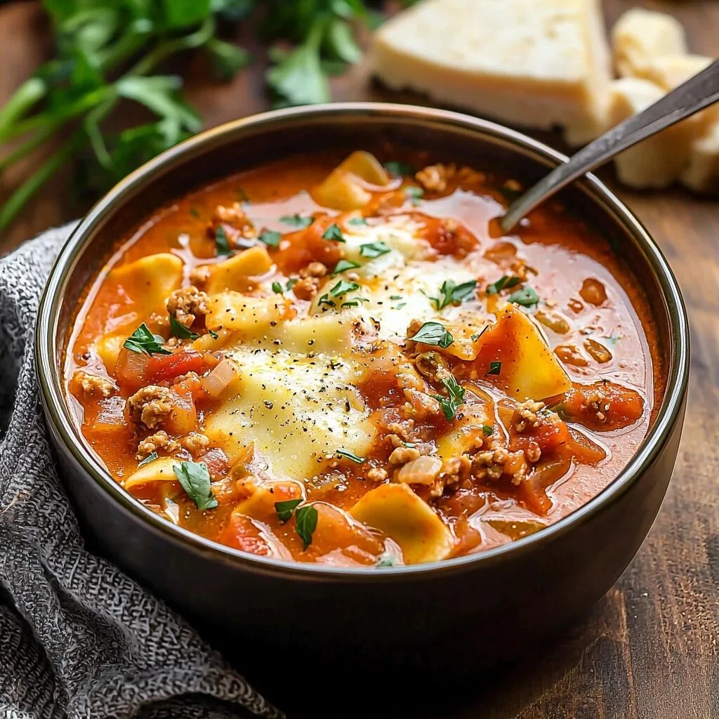Slow Cooker Lasagna Soup