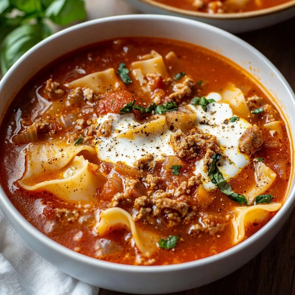 Easy Lasagna Soup Recipe