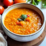 Easy Carrot and Red Lentil Soup Recipe with Tomatoes