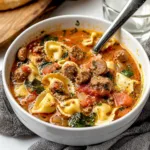 Easy Crockpot Sausage & Tortellini Soup