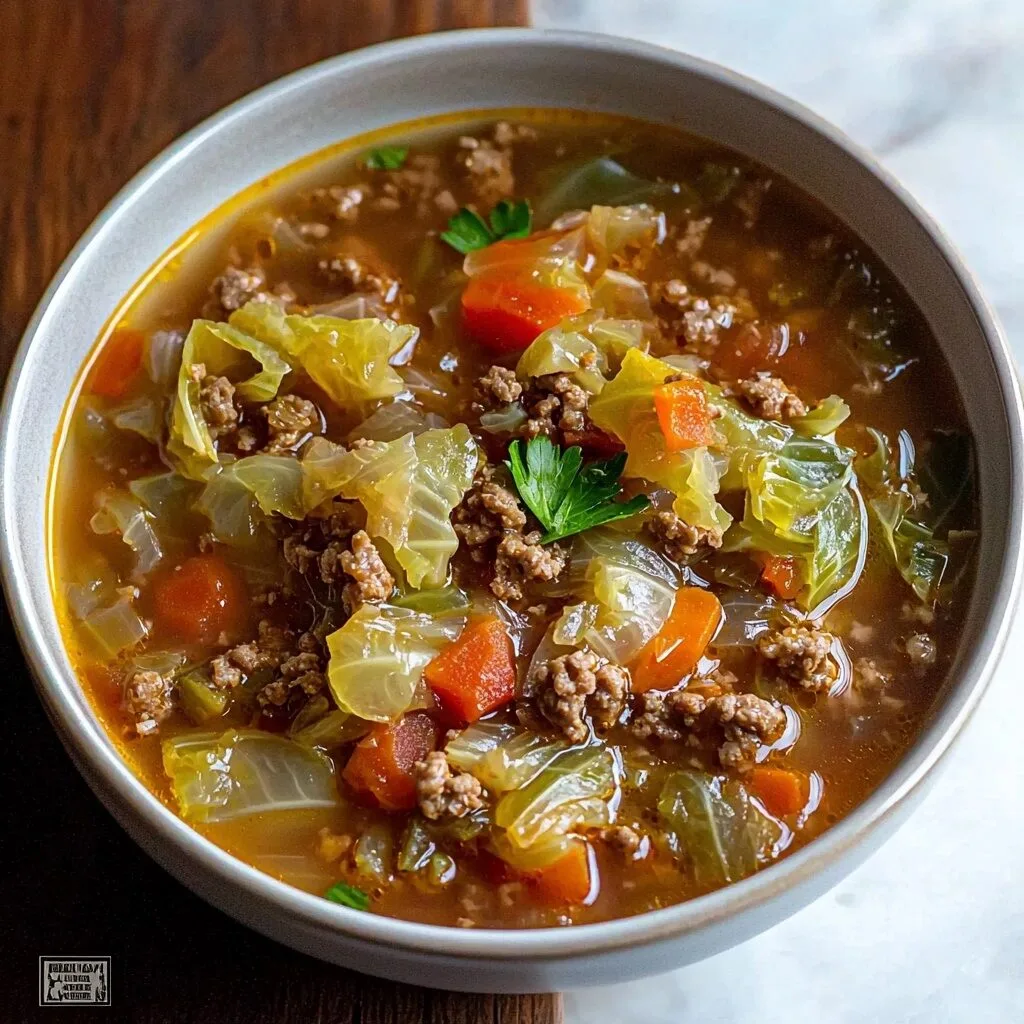 Best Easy Ground Beef and Cabbage Soup