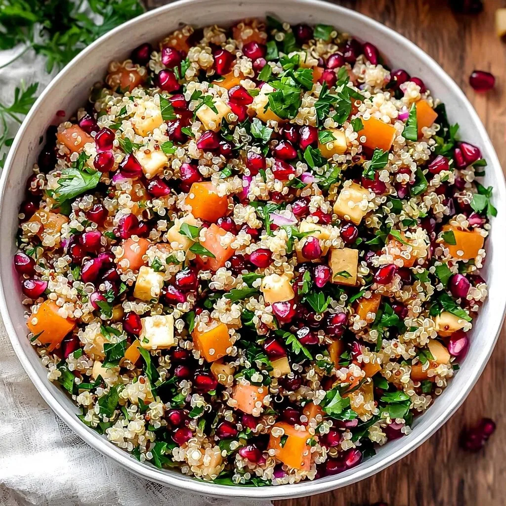 Pomegranate Quinoa Salad with Roasted Butternut Squash