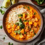 Sweet Potato Curry Noodle Soup