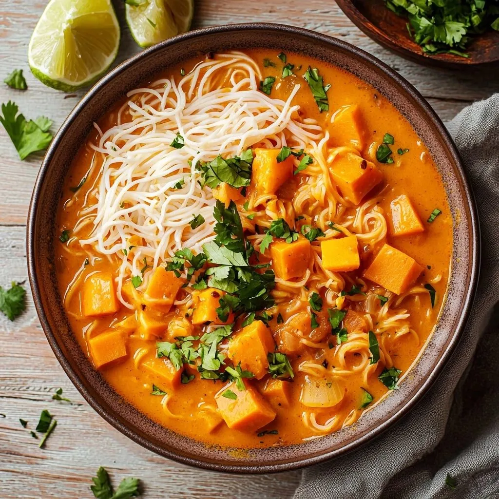 Sweet Potato Curry Noodle Soup