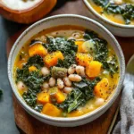 Easy Butternut Squash, Kale and White Bean Soup