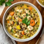 Easy & Cozy Turkey and Wild Rice Soup (or Chicken)