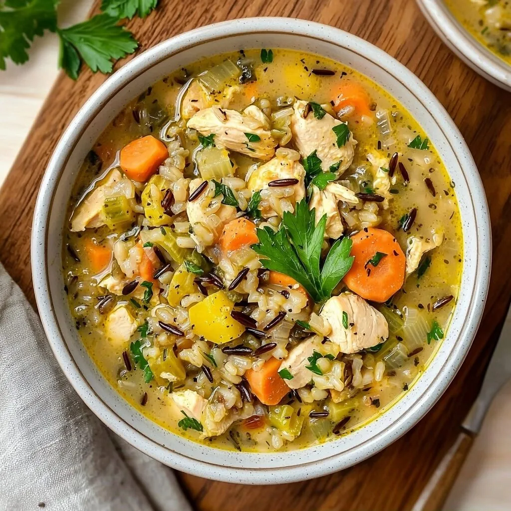 Easy & Cozy Turkey and Wild Rice Soup (or Chicken)