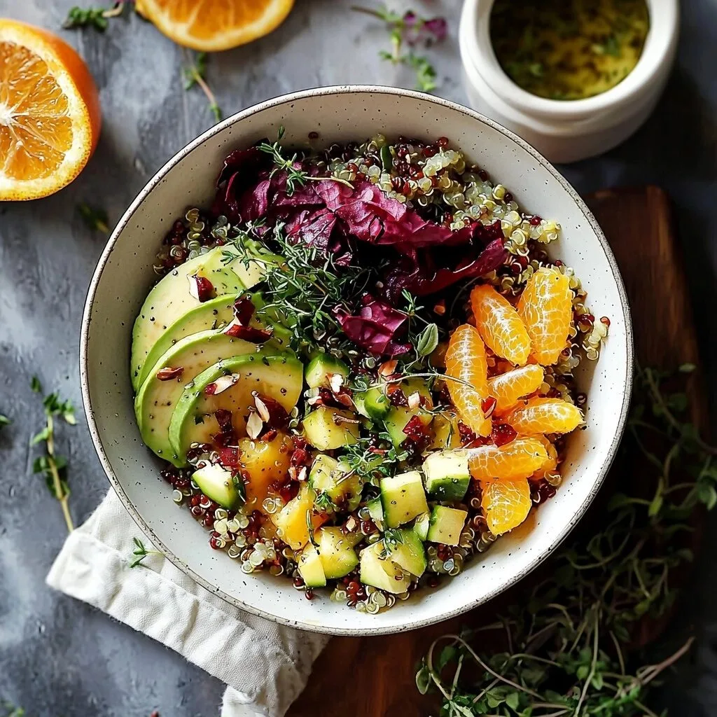Autumn Quinoa Bowls with Orange-Thyme Vinaigrette