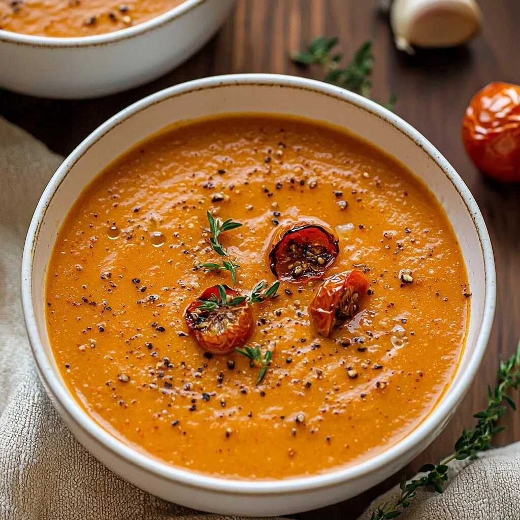 Creamy Roasted Garlic Tomato Soup