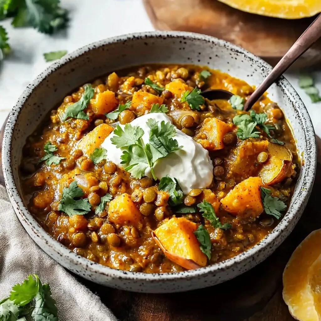 Acorn Squash and Lentil Curry