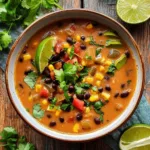 Vegetarian Creamy Black Bean Taco Soup