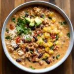 Creamy Taco Soup with Rice and Beans