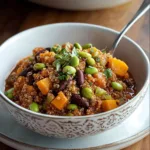 Turkey Quinoa Chili with Butternut Squash and Edamame