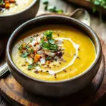 Savory Acorn Squash Soup with Coconut Milk