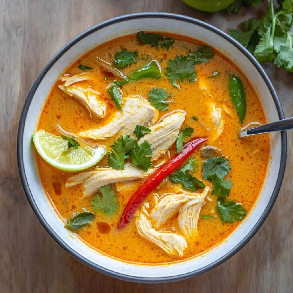 Thai Coconut Curry Chicken Soup