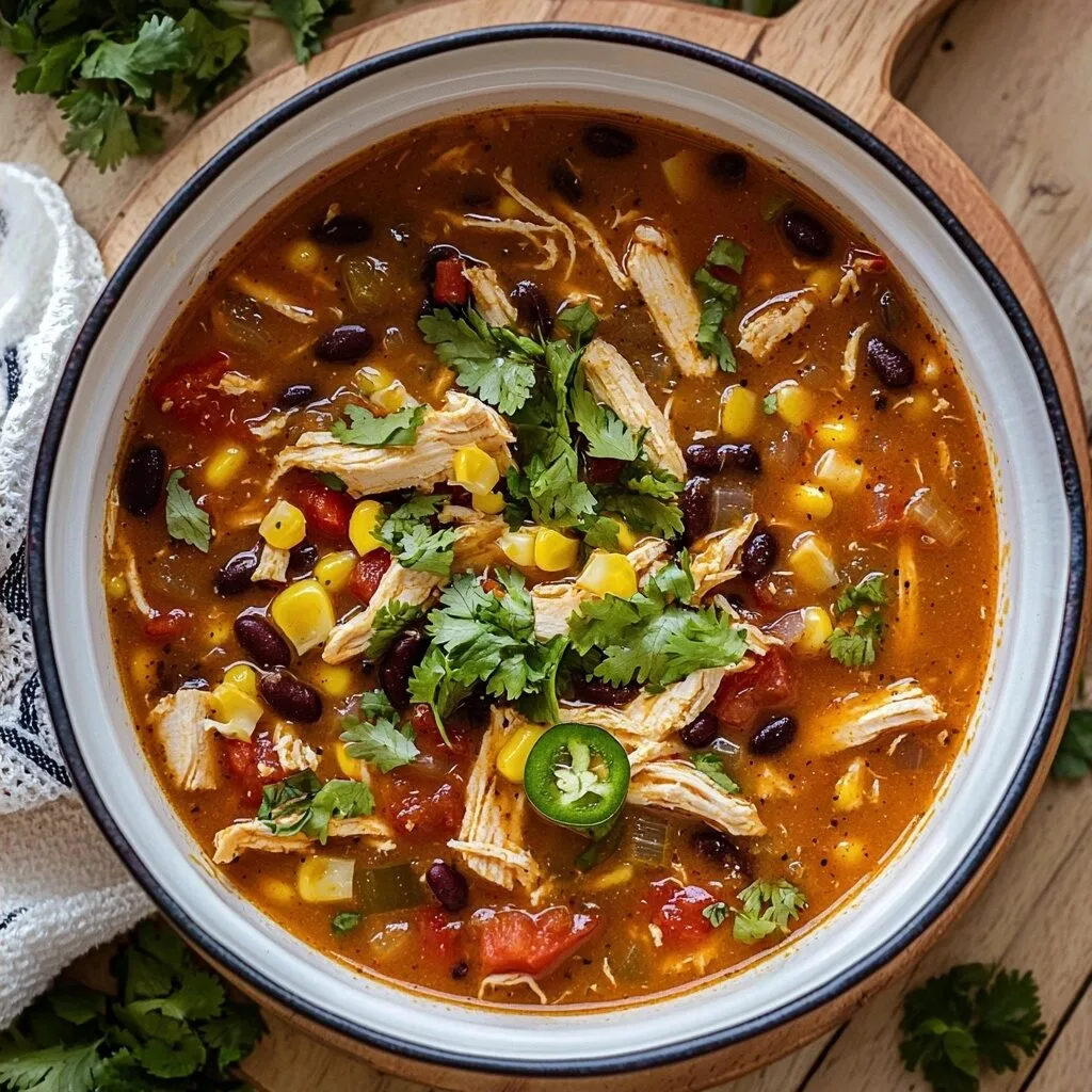 High Protein Chicken Taco Soup