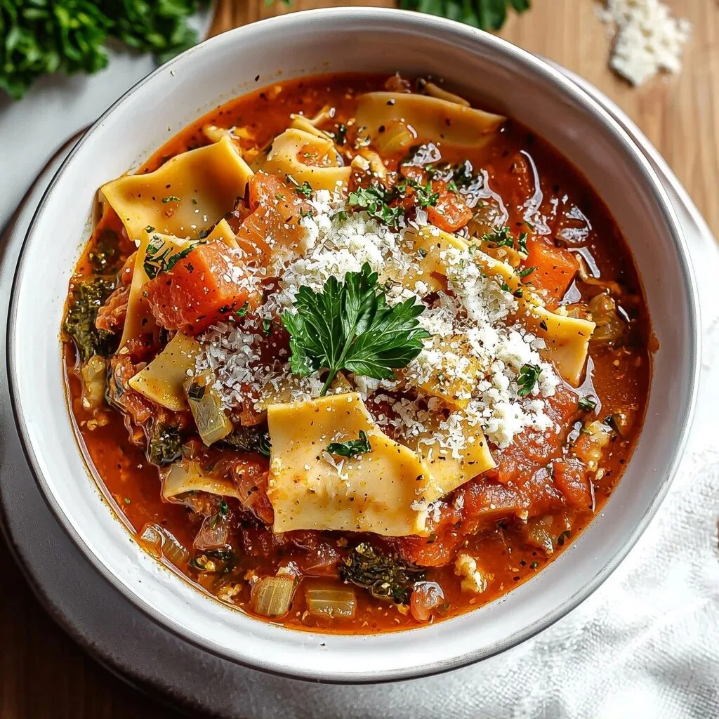 Vegetarian Lasagna Soup