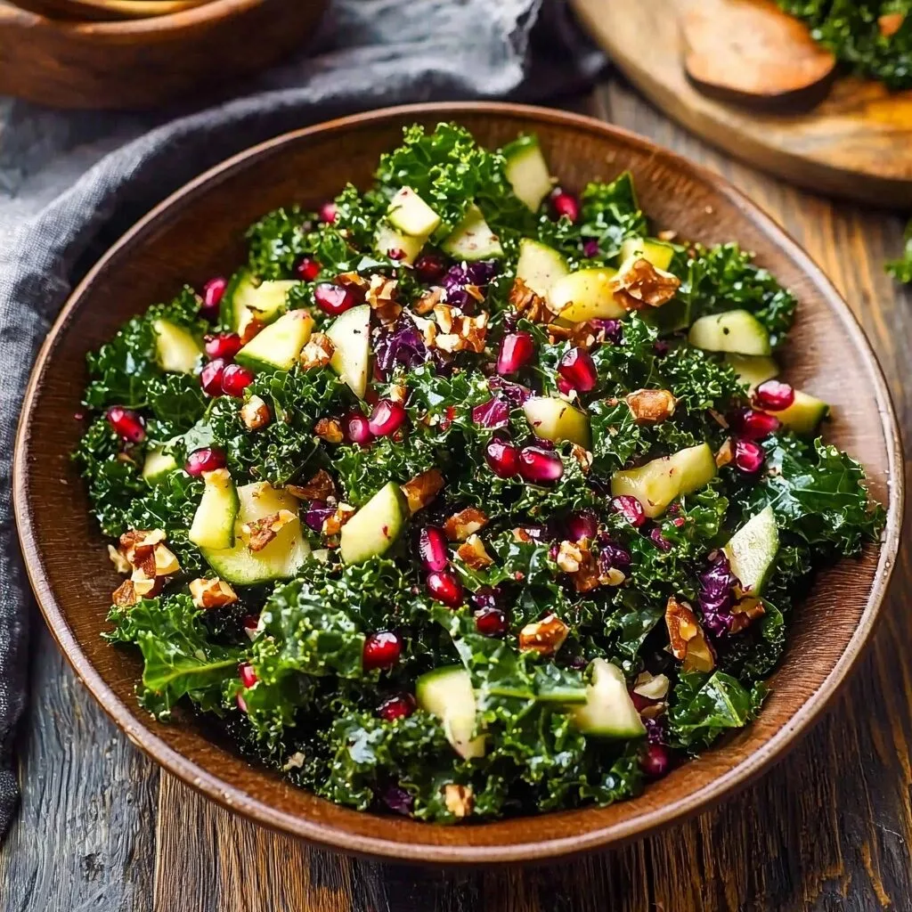 Crunchy Winter Kale Salad with Pomegranate