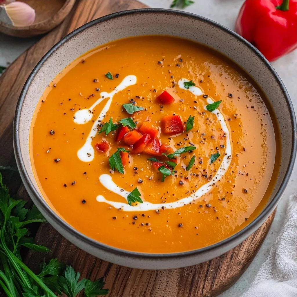 Sweet Potato and Red Pepper Soup