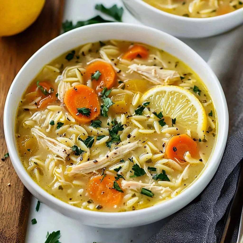 Easy Gluten-Free Lemon Chicken Orzo Soup