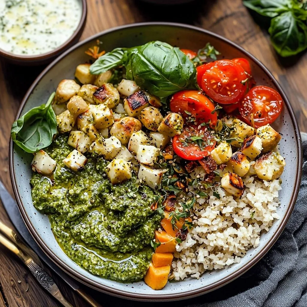 Healthy Pesto Buddha Bowl