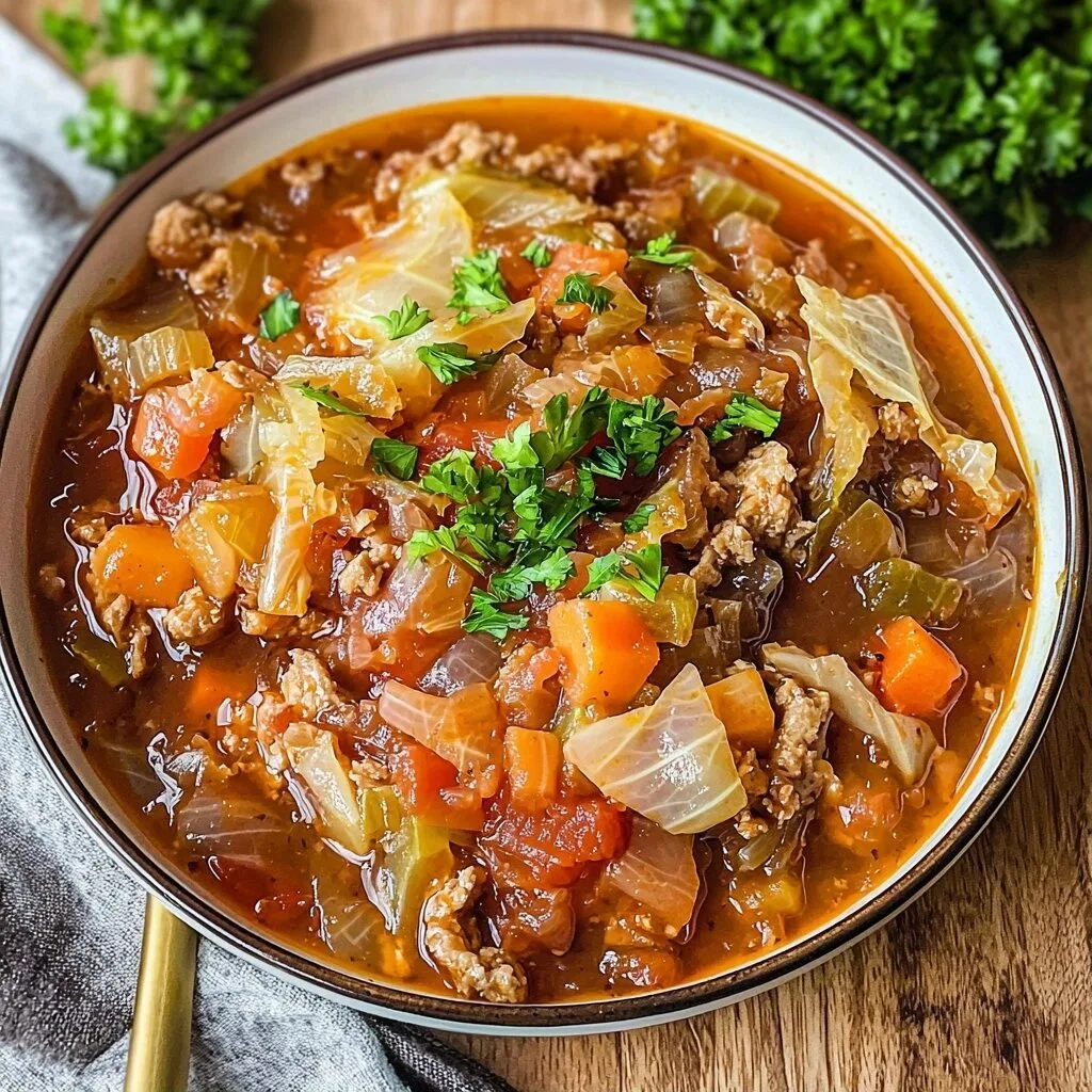 Easy Crockpot Cabbage Roll Soup
